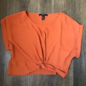 Forever 21 Crop top w/ sleeves, S: M